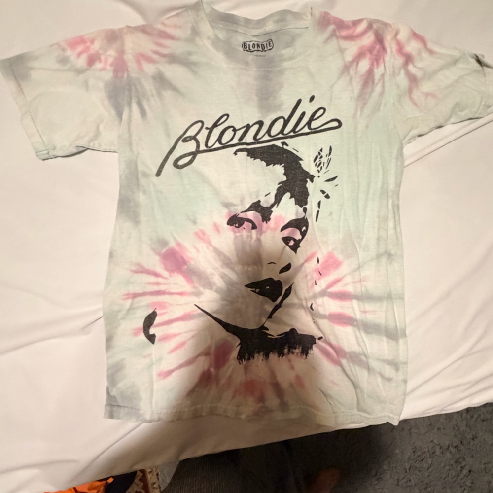 Tie-Dye Graphic Tee - Pink and Black